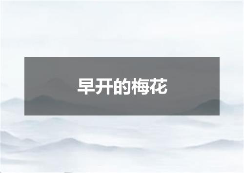 早开的梅花