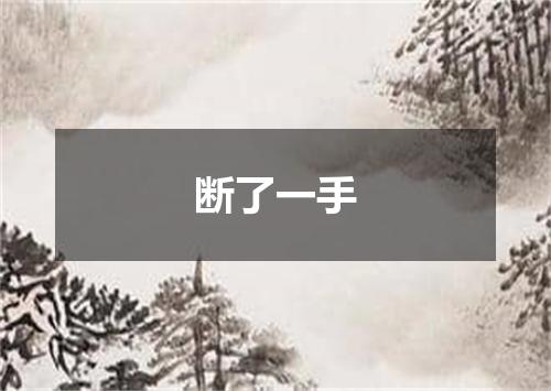 断了一手