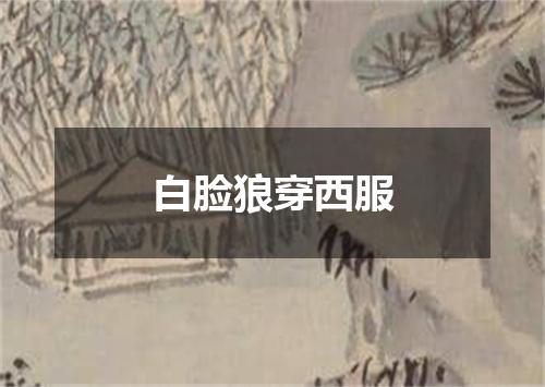 白脸狼穿西服