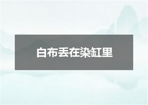 白布丢在染缸里