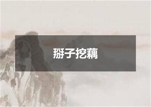 掰子挖藕