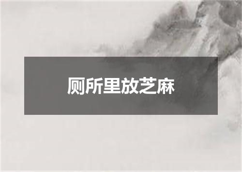 厕所里放芝麻