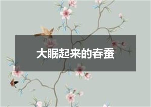 大眠起来的春蚕