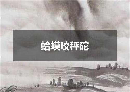蛤蟆咬秤砣