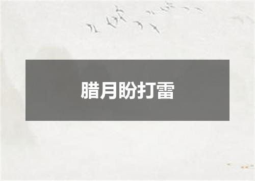 腊月盼打雷