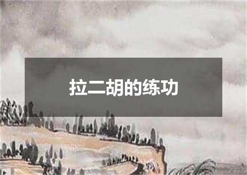 拉二胡的练功
