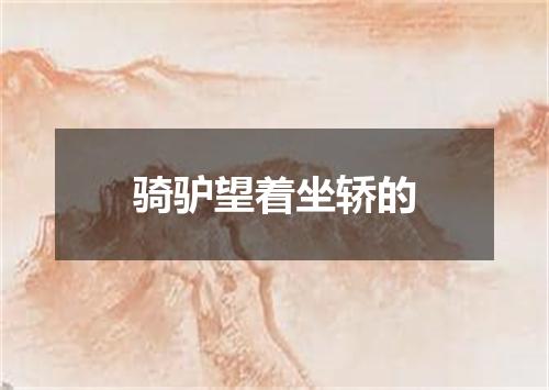 骑驴望着坐轿的