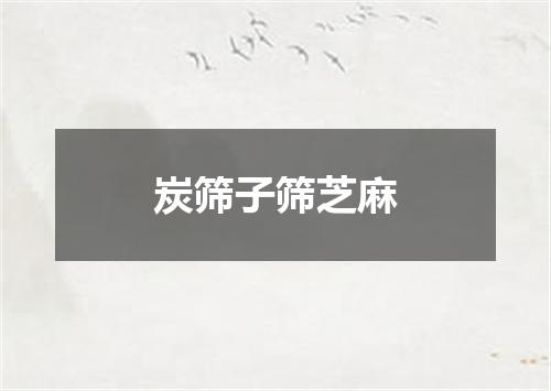 炭筛子筛芝麻