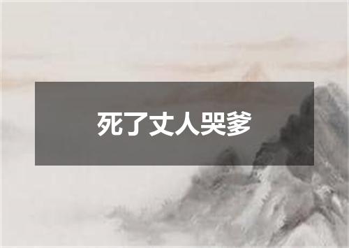 死了丈人哭爹