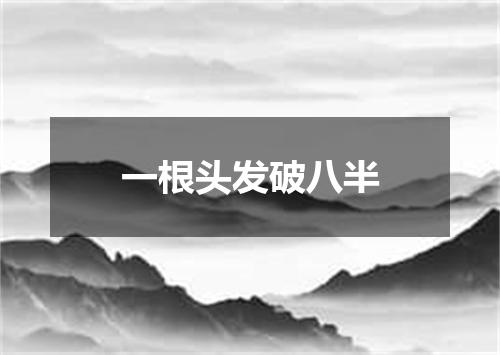 一根头发破八半