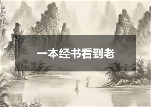 一本经书看到老