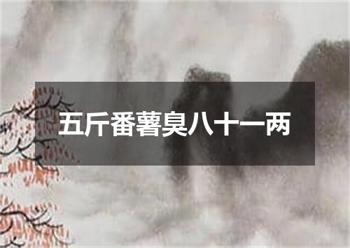 五斤番薯臭八十一两
