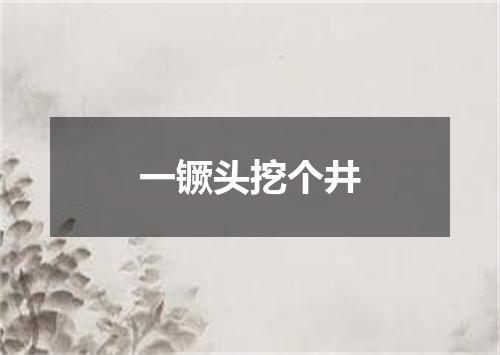 一镢头挖个井