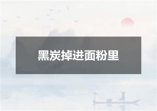 黑炭掉进面粉里