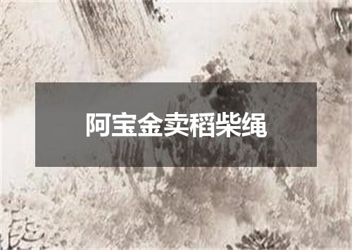 阿宝金卖稻柴绳