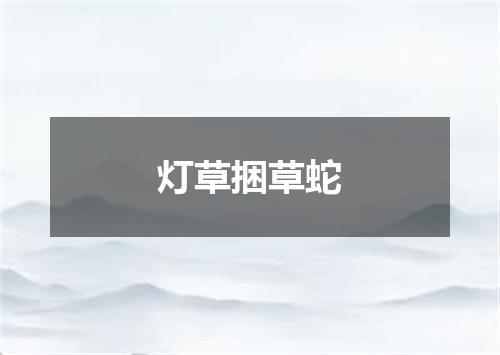 灯草捆草蛇