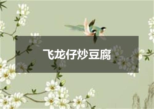 飞龙仔炒豆腐