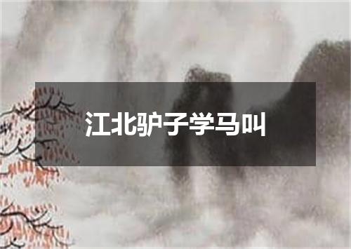 江北驴子学马叫