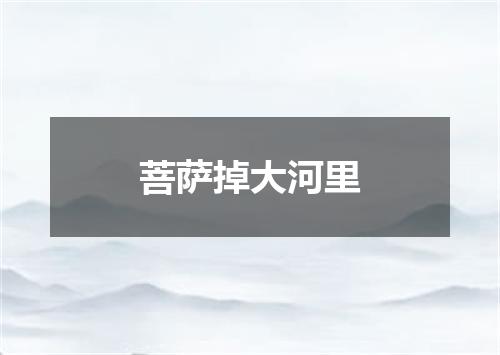 菩萨掉大河里