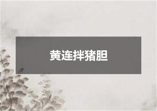 黄连拌猪胆