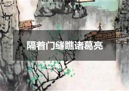 隔着门缝瞧诸葛亮