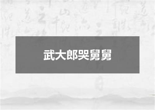 武大郎哭舅舅