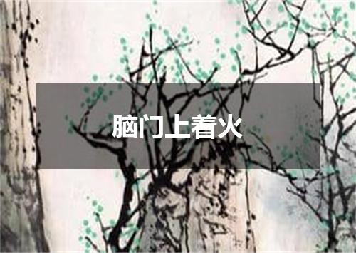 脑门上着火