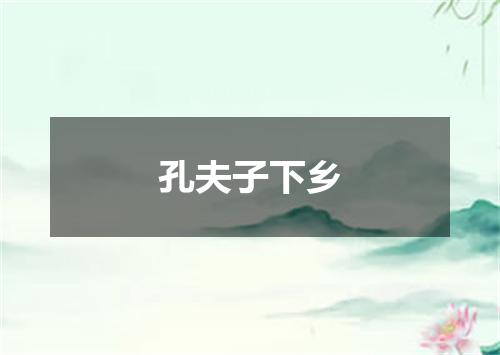 孔夫子下乡