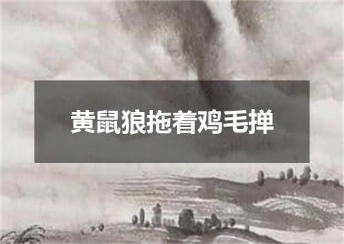 黄鼠狼拖着鸡毛掸